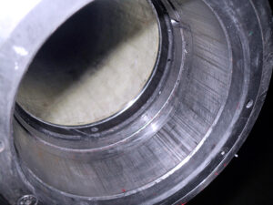 Scratches at the clamping points