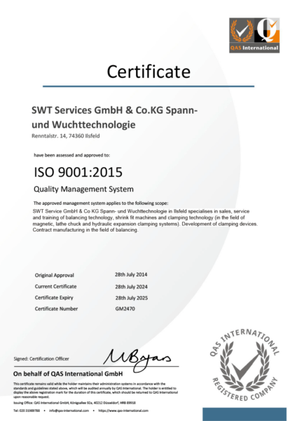 Registration Certificate ISO 9001
