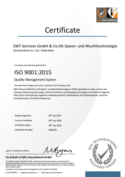 Registration Certificate ISO 9001:2015