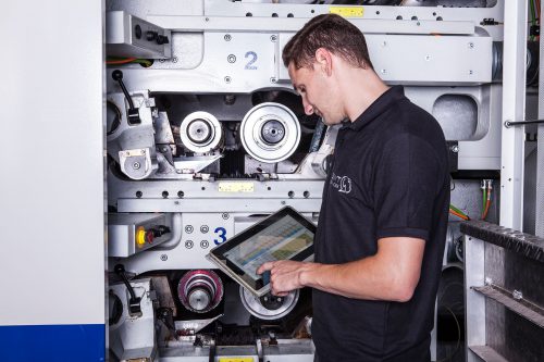 Flexodruck: Inspektion Spannsystem