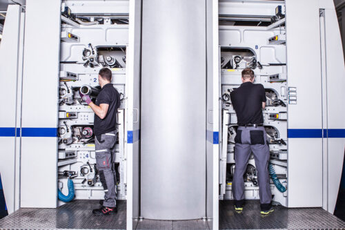 Gesamtsystem Spannwelle CFK-Adapter